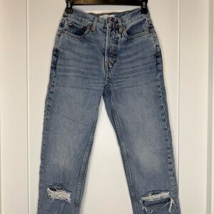 Top Shop Distressed Dad Jeans W24 L28